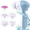 5 in 1 Facial Cleanser Pore Cleanser Face Massager Deep Electric Cleansing Brush Pore Cleaner Blackhead Remover Skin Beauty Care