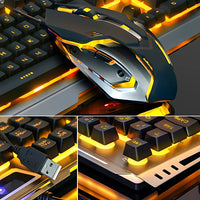 "Ultimate V1 USB Wired Mechanical Gaming Keyboard & Mouse Combo - Ergonomic Design for PC/Laptop/Gaming!"