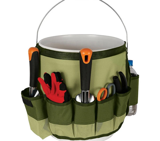 1Piece Garden Tool Bag Oxford Fabric Garden Bucket Bag for Gardening Tool Kit Tools Excluded