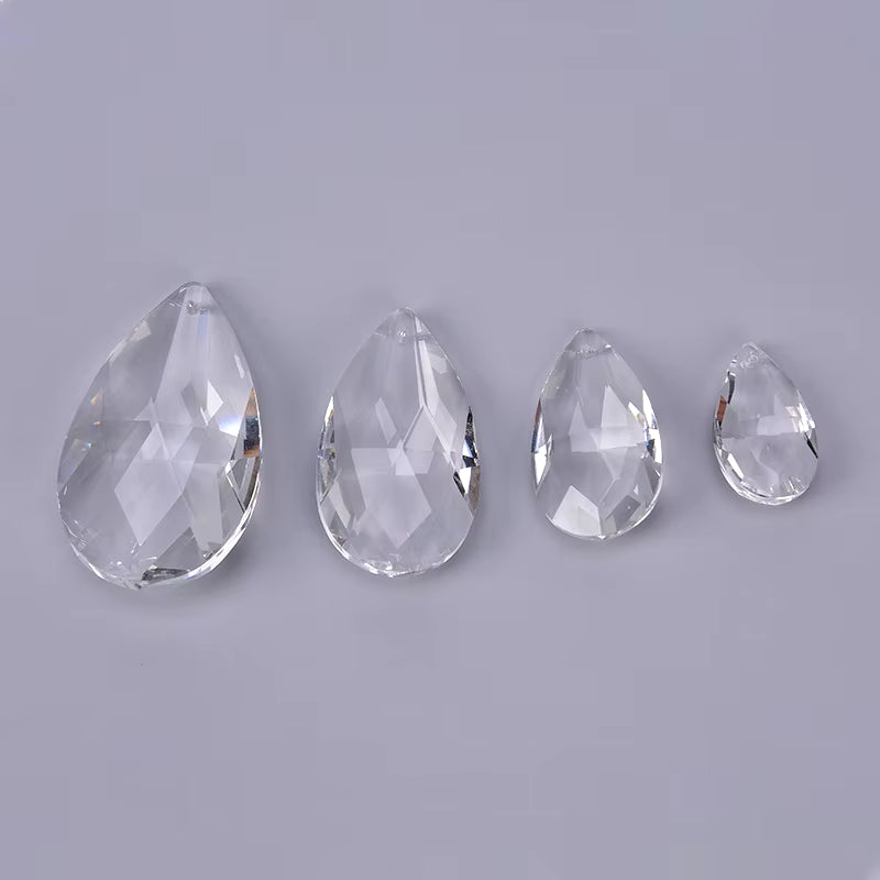 1Pcs Clear Chandelier Glass Crystals Lamp Multi Faceted Bead Transparent Hanging Drops Pendants