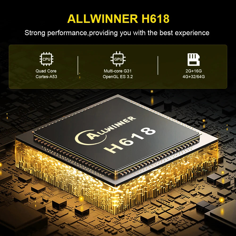 Android 12 TV BOX Allwinner H618 Dual Wifi 32G64G Quad Core Cortex A53 Support 8K 4K BT Voice Media Player Set Top Box