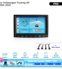 9Inch for Volkswagen Touareg GP 2002-2010 Car Multimedia Video Player GPS Navigation Radio Android13 8Core 8+256G Carplay 4G 360