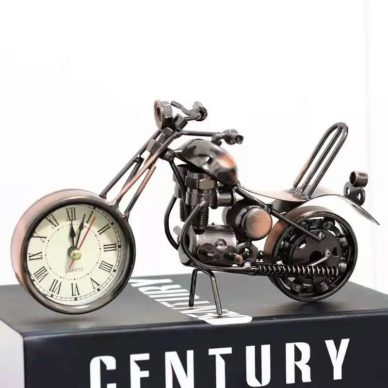 Desk Accessories Bronze Color Motorcycle Clock Ornaments Creative Table Clock Room Decor Desk Decoration Clock Home Accessories