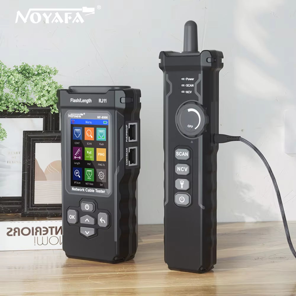 NF-8506 Network Cable Tester Multifunction Cable Tracker Support PING Test/Ip Scan/Poe Measure Length Wiremap Tester