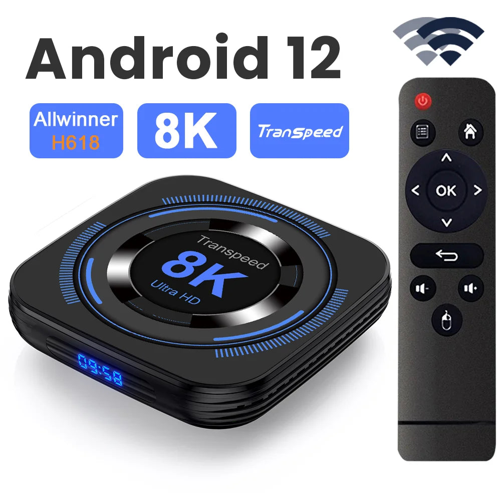 Android 12 TV BOX Allwinner H618 Dual Wifi 32G64G Quad Core Cortex A53 Support 8K 4K BT Voice Media Player Set Top Box