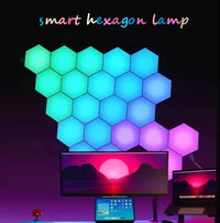 RGB Hexagonal Light Game Atmosphere Light Intelligent Voice Control Induction Bluetooth APP Remote Control Rhythm Light