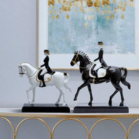 Modern Decor Sculpture Horse Figurine Animal Gifts Home Statue Table Centerpiece Crafts Polyresin Arts 11Inch